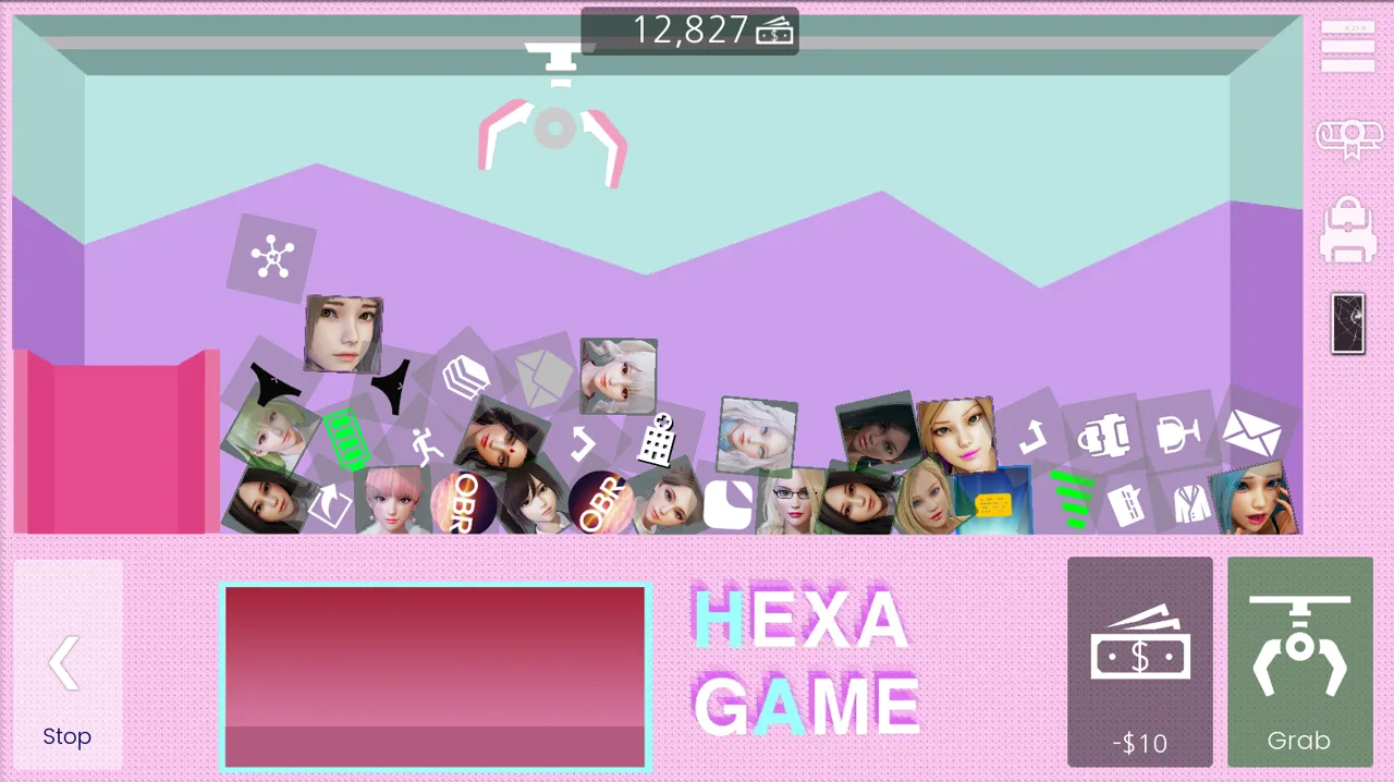 Agent17 Hexa Game claw machine interface